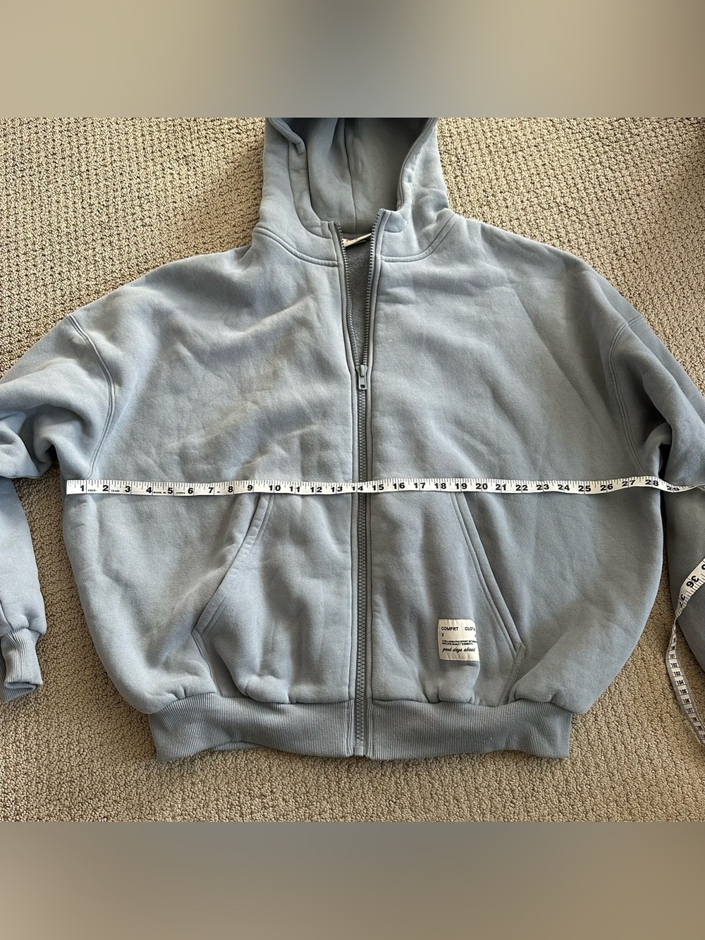 Comfrt Blue Gray Zip Hoodie and Sweatpants Set - Picture 3 of 10